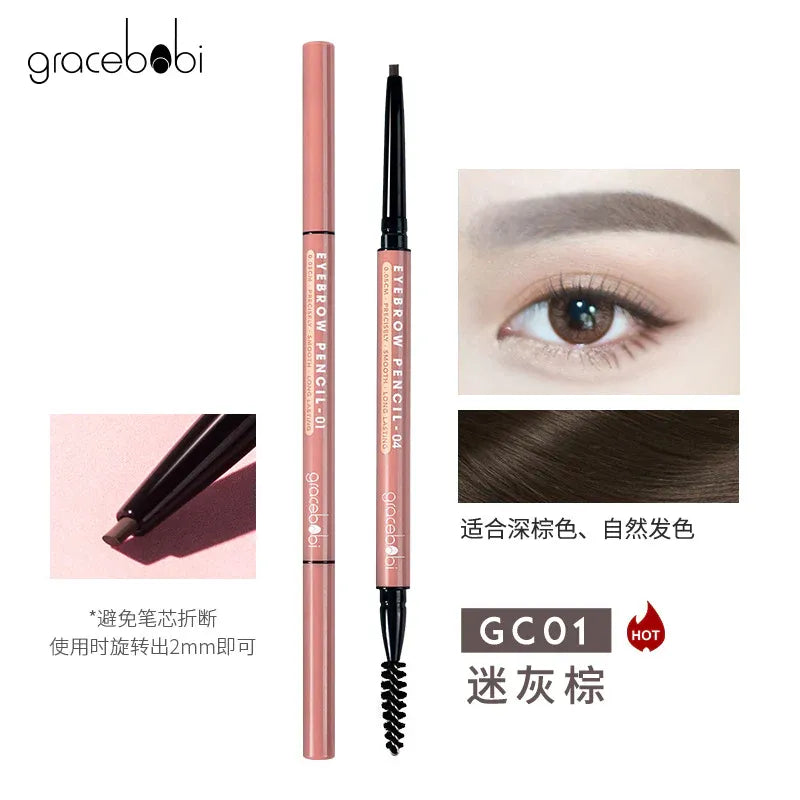 Gracebabi 005 Ultra-fine Eyebrow Pencil #01 Misty Gray Brown
