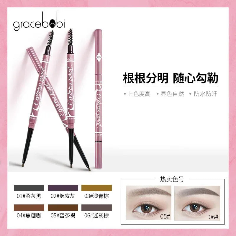 Gracebabi 005 Ultra-fine Eyebrow Pencil #01 Misty Gray Brown
