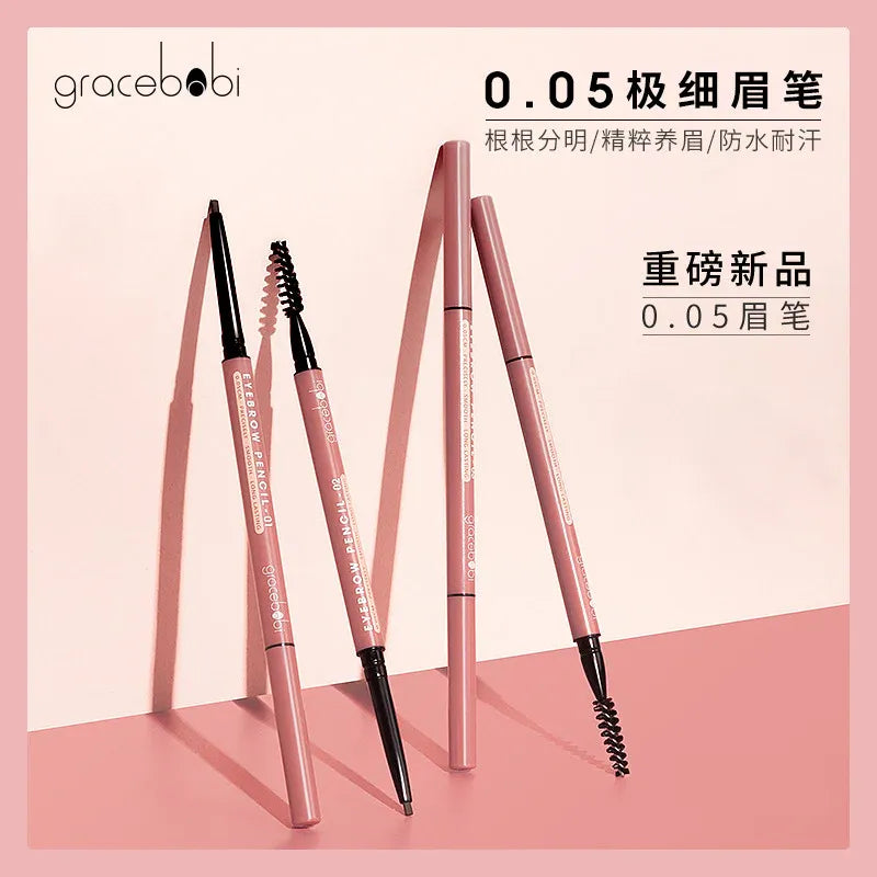 Gracebabi 005 Ultra-fine Eyebrow Pencil #01 Misty Gray Brown