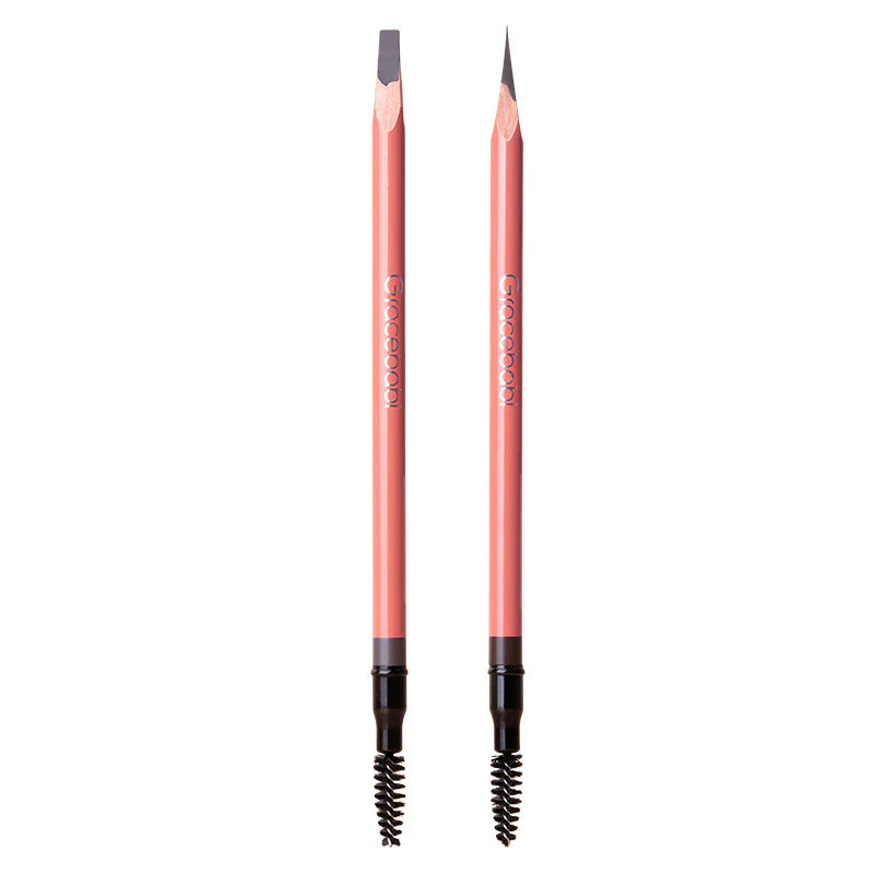 ️Gracebabi Double-head Eyebrow Pencil #02 Gray Black 1pcs