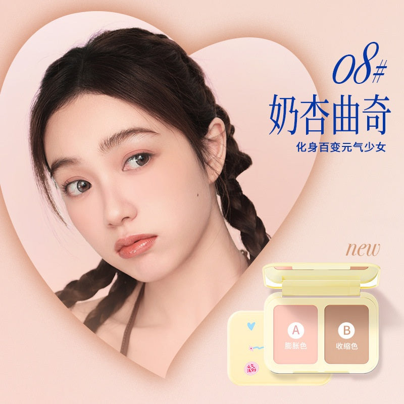 Nukka Dual-Tone Blush Palette #08 Milk Apricot Cookies