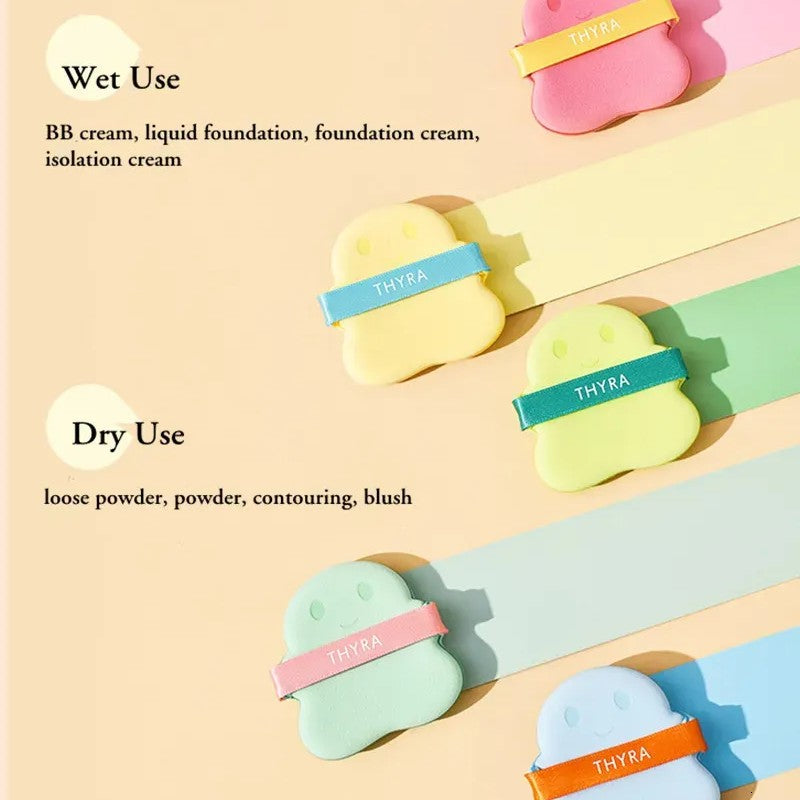 Thyra Super Soft Cotton Makeup Sponge Puffs 5pcs