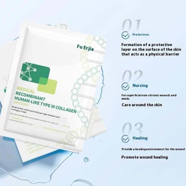 Voolga Human Recombinant Collagen Dressing Facial Face Mask 5pcs