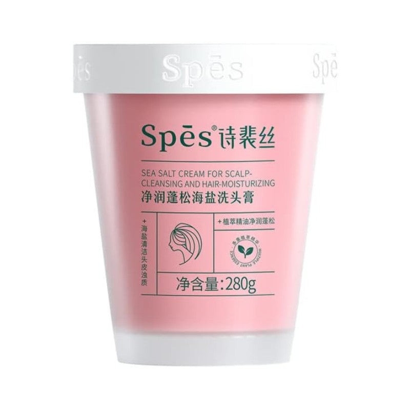 Spes Purifying Fluffy Oil Control Sea Salt Shampoo Pink 280g