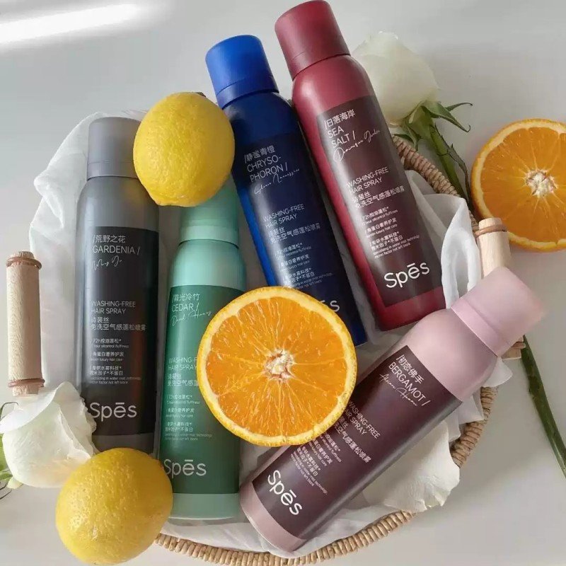 Spes Washing-free Hair Spray Dry Shampoo Mysterious Green Orange 150ml