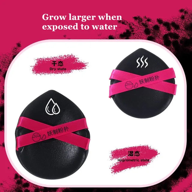 Yaozhi Leather Puff Set Pink 4pcs