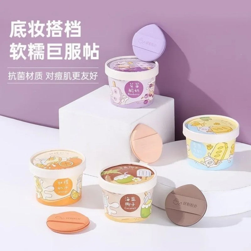 Yaozhi Ice Cream Makeup Puff Banana Milk 2pcs