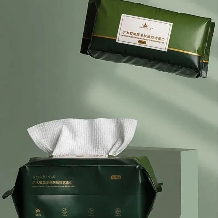 Amortals Thicken Soft Skin-Friendly Facial Towel Pull Out 70pcs