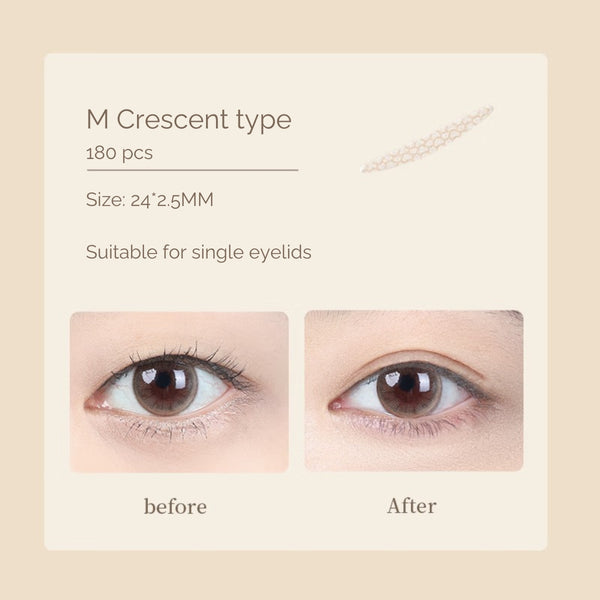Amortals Precision Fit Double Eyelid Stickers M Crescent Type