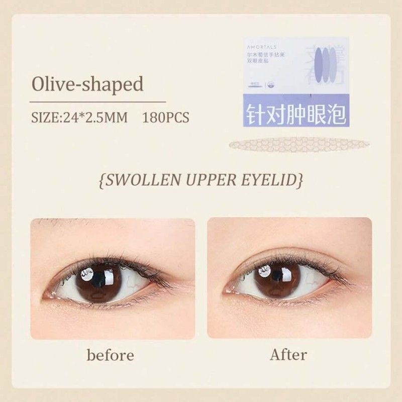 Amortals Double Eyelid Patch Olive Shape 180 Patch