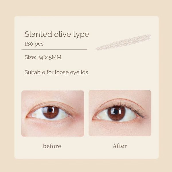 Amortals Precision Fit Double Eyelid Tape Slanted Olive Type