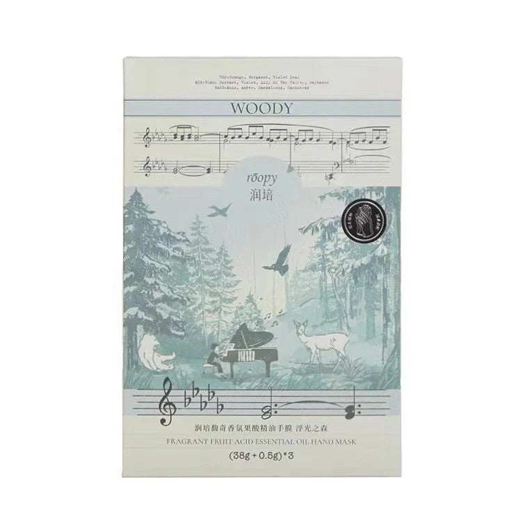Roopy Fragrant Fruit Acid Essential Oil Hand Mask Woody