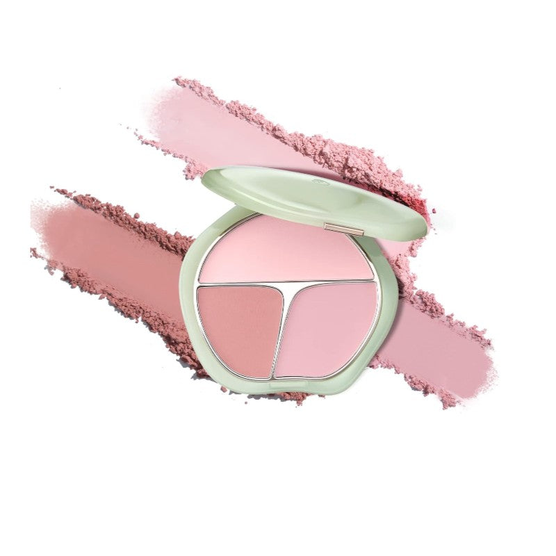 Timage Three Color Blusher Palette #02 Shy Peach Blossom