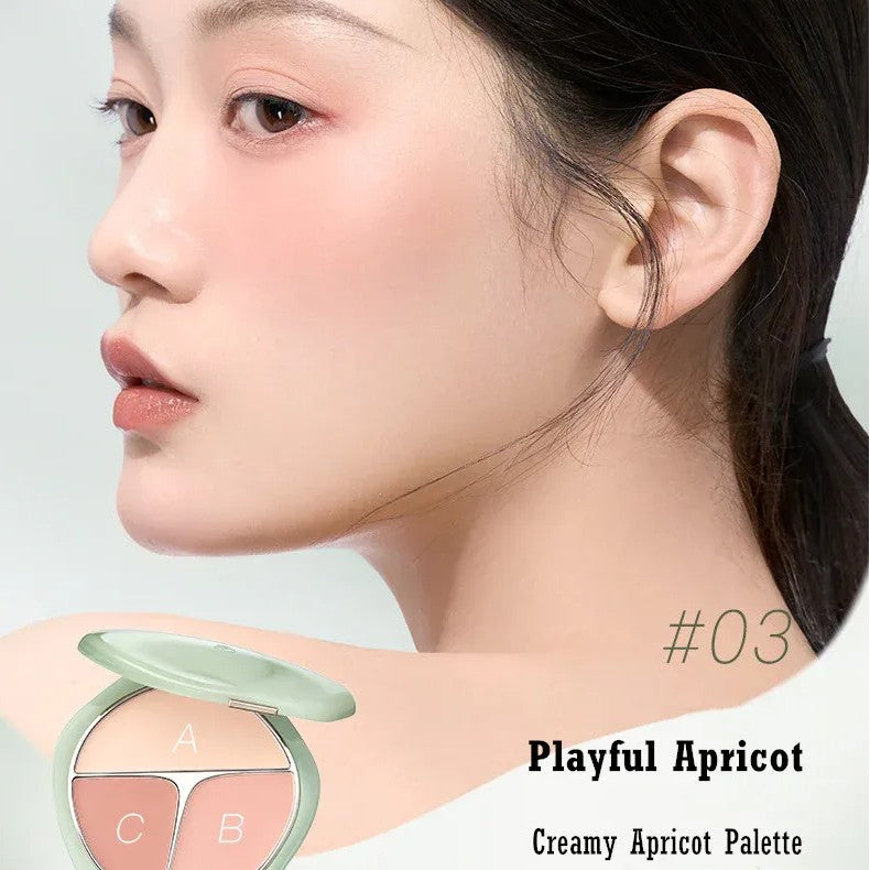 Timage Three Color Blush Palette #03 Playful Apricot