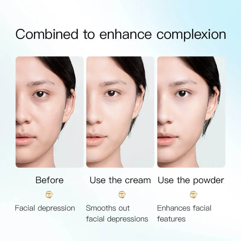Timage Two-Shade Matte Highlight Powder & Cream #01 Natural Skin Tone