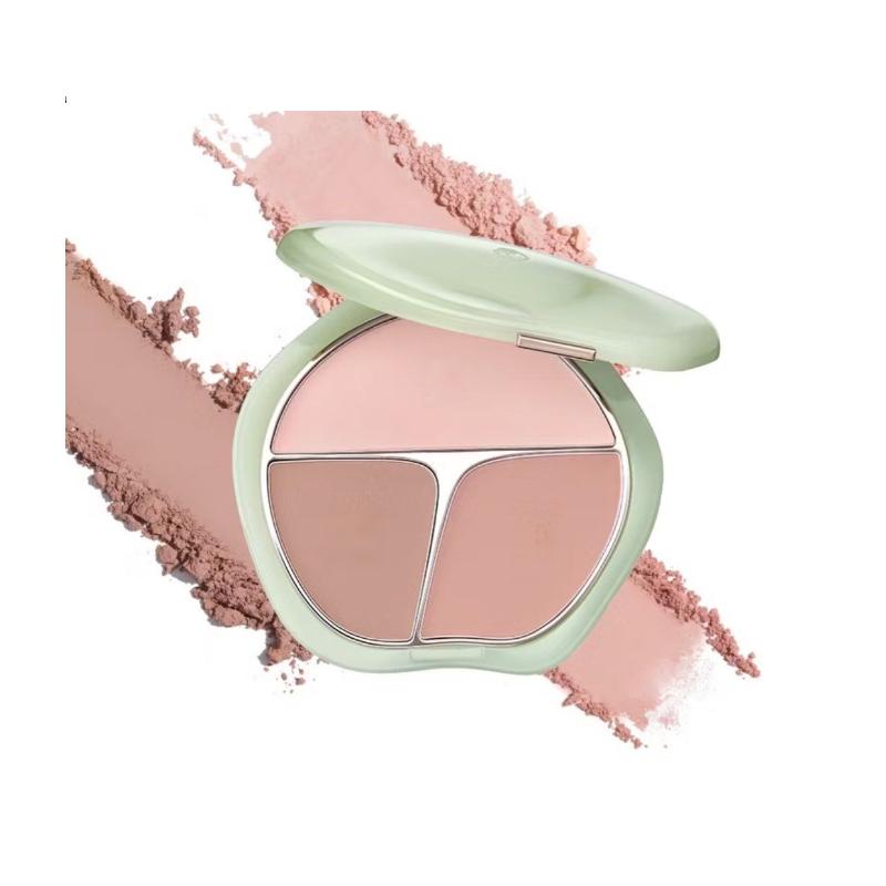 Timage 3-Color Blush Palette #19 Red Bean Pink 13g