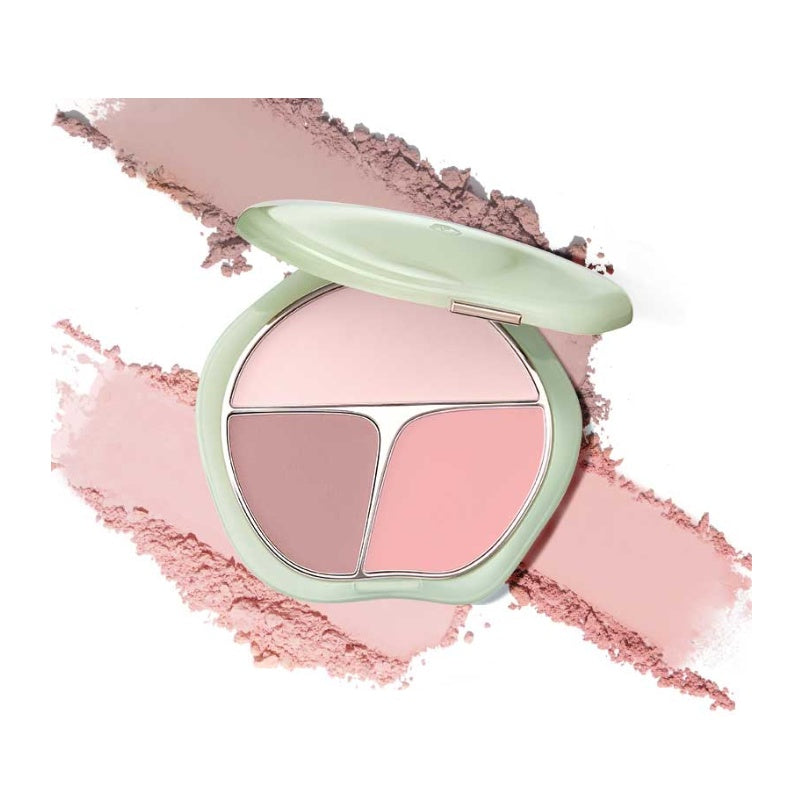 Timage Green Jade Tri-Color Matte Blush Palette #06 Playful Lychee 13g