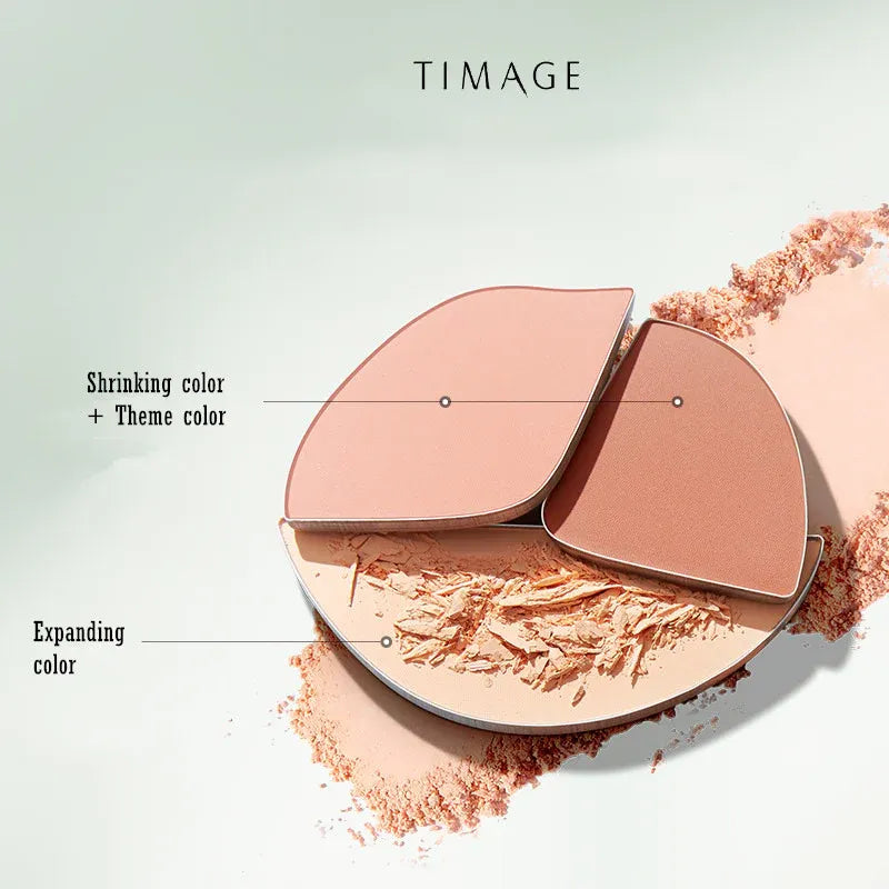 Timage Green Jade Tri-Color Matte Blush Palette #06 Playful Lychee 13g