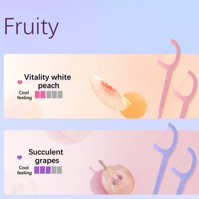 BOP Dual-Line Dental Floss Stick Grape 50pcs