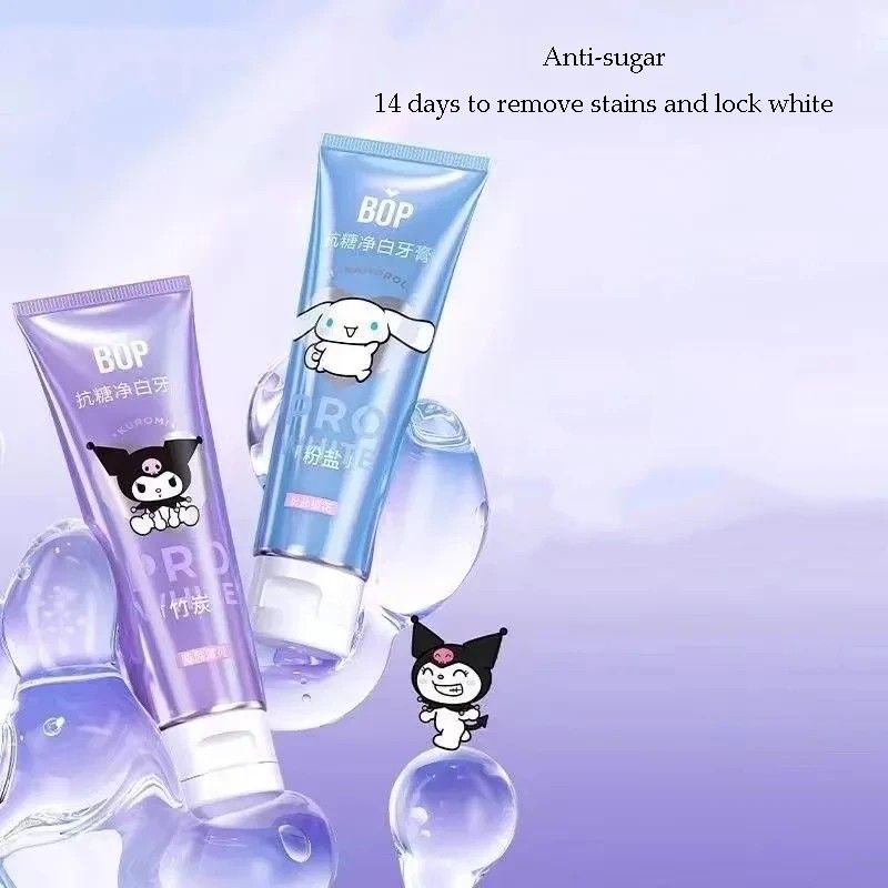 BOP Anti-Sugar Whitening Toothpaste Kuromi Bamboo Charcoal Mint 100g