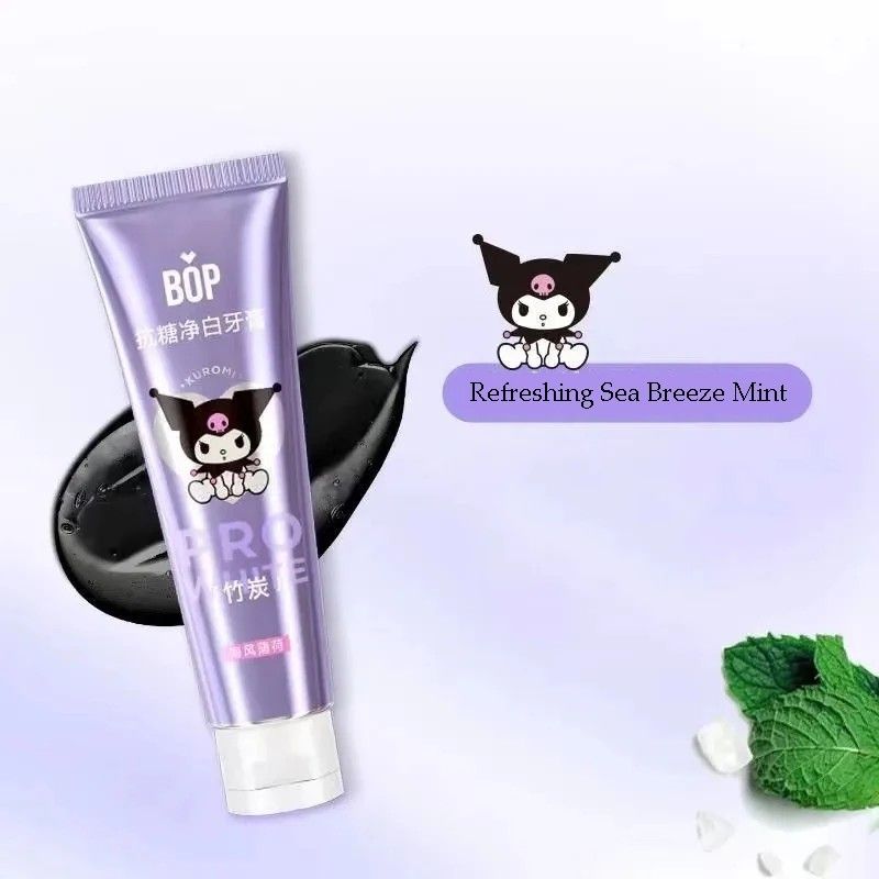 BOP Anti-Sugar Whitening Toothpaste Kuromi Bamboo Charcoal Mint 100g