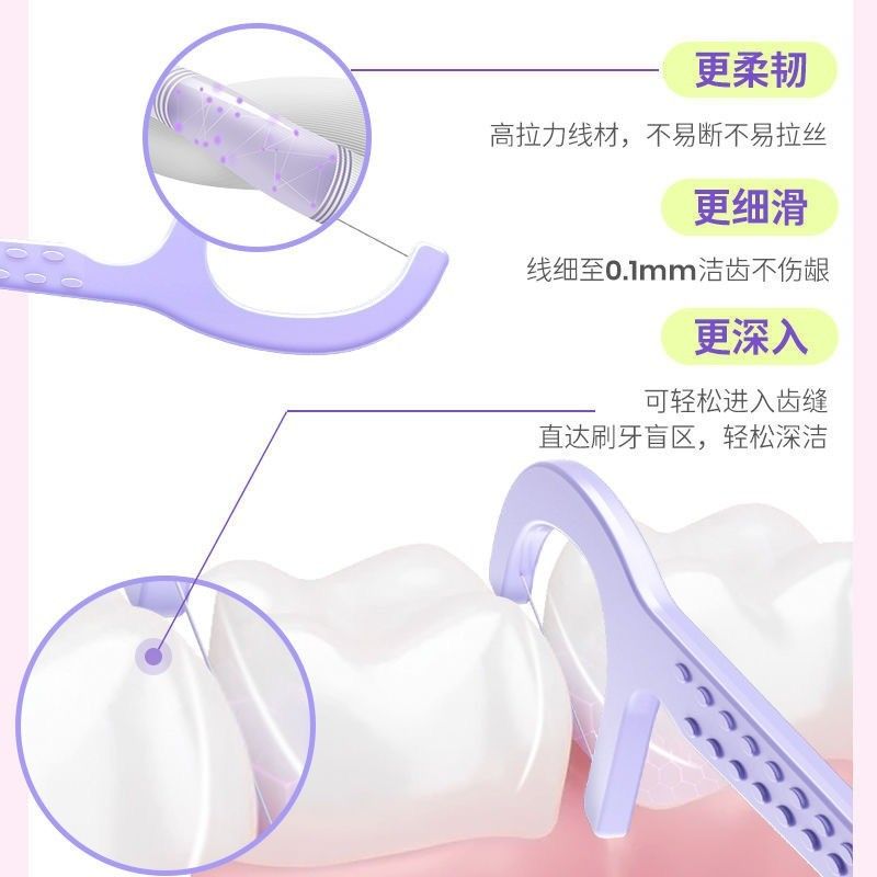 BOP Loopy Flosser Fruity Fresh Dental Floss Peach 50pcs