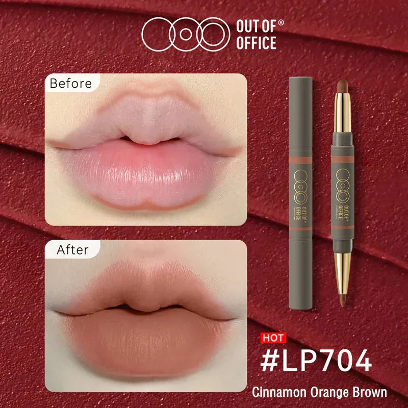 Out Of Office Double-ended Lip Liner #LP704 Orange Brown 1g+300mg