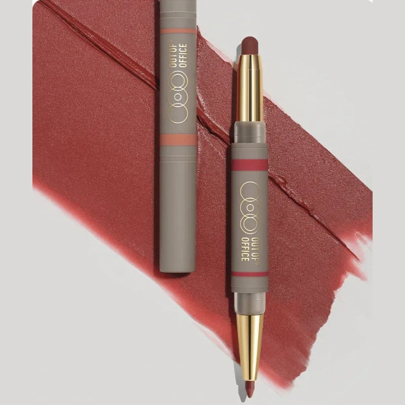 Out Of Office Dual-Ended Lip Sculpting Pen #LP701 Brown Apricot