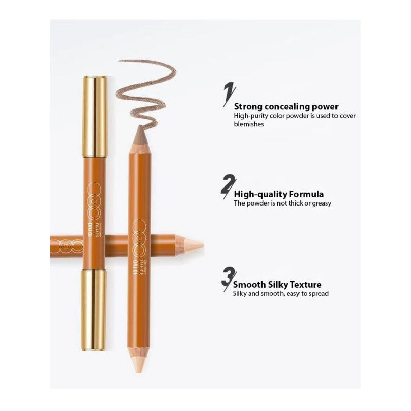 Out Of Office Contour & Highlighter Due Pencil #03 Champagne Gold + Cement Gray