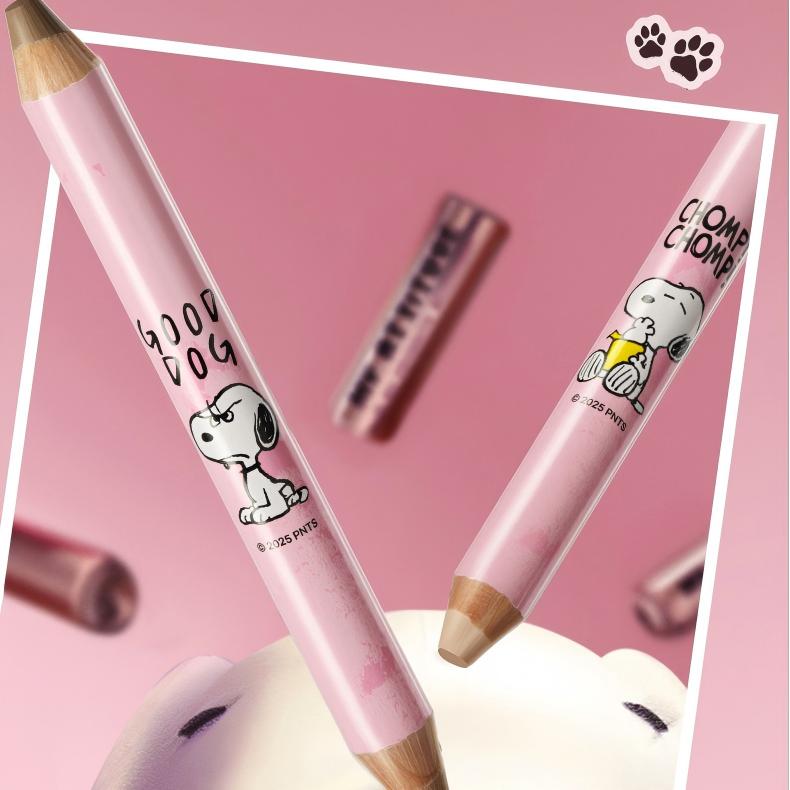 Out Of Office × Snoopy Contour & Highlight Duo Pencil #T01 Bright Skin + Cement Gray