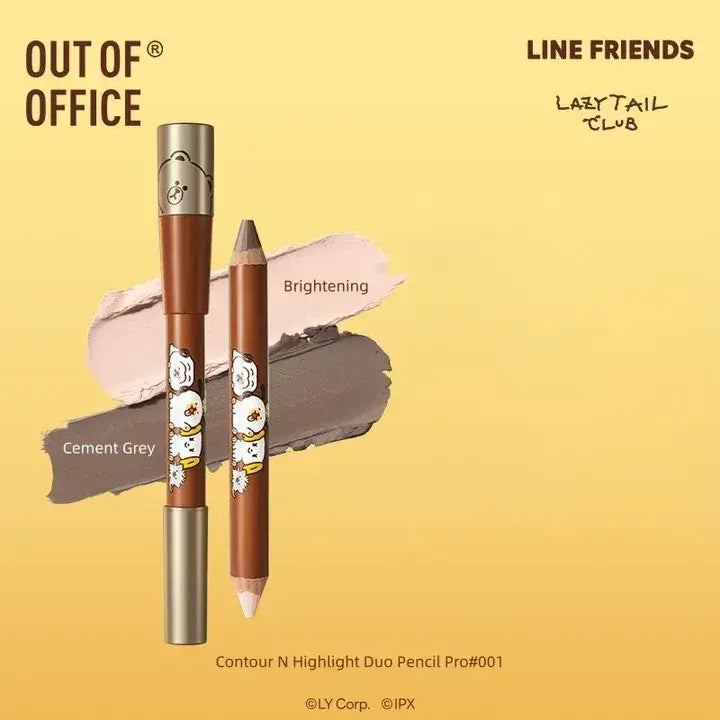 Out Of Office x Line Friends Dual-Ended Contour & Highlight Stick Pro #001