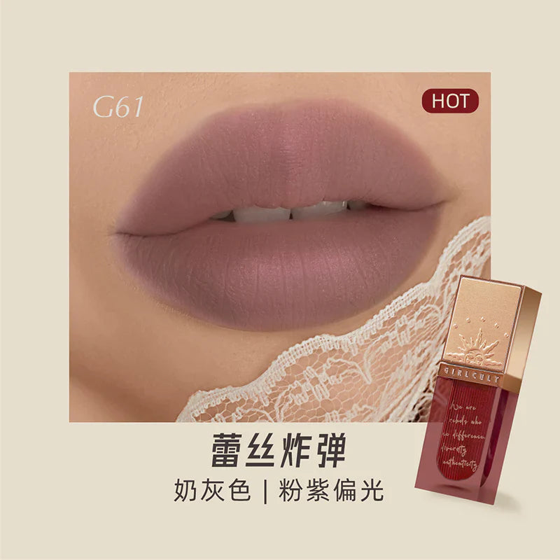 Girlcult Shimmer Matte Velvet Lip Gloss Lace Bomb