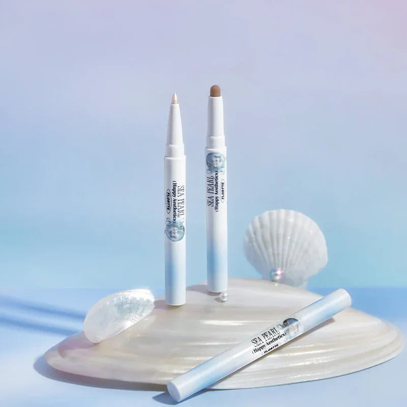 Flortte Glass Sea Dual-Ended Highlight & Contour Pen #01 Pearl Reef