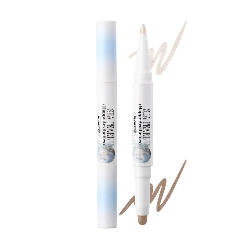 Flortte Glass Sea Dual-Ended Highlight & Contour Pen #01 Pearl Reef