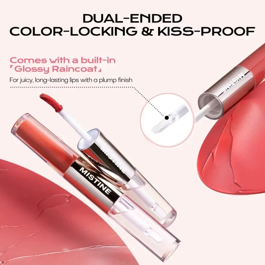 Mistine Tipsy-Lock Duo Lip Tint #D02 Strawberry Baileys