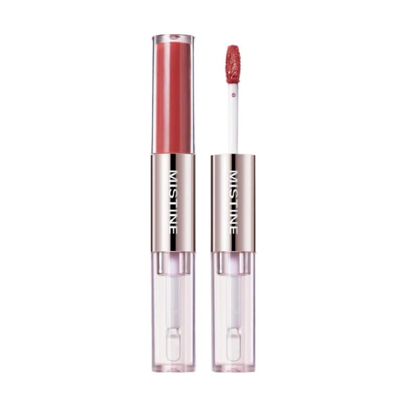 Mistine Tipsy-Lock Lip Duo Gloss #D03 Cherry Brandy