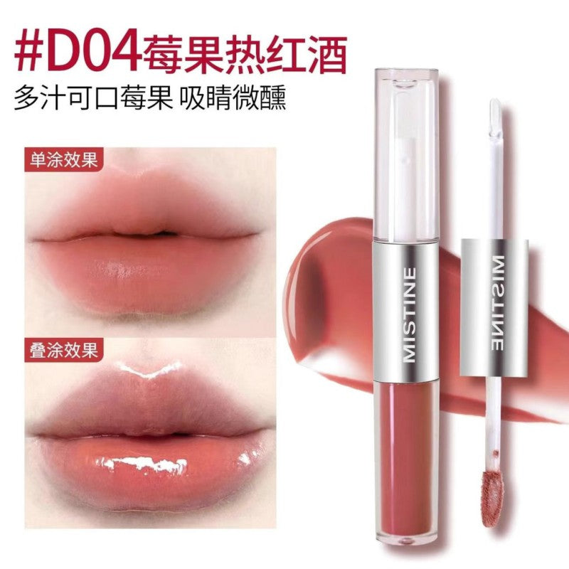 Mistine Double-Headed Lip Glaze #D04 Berry Red