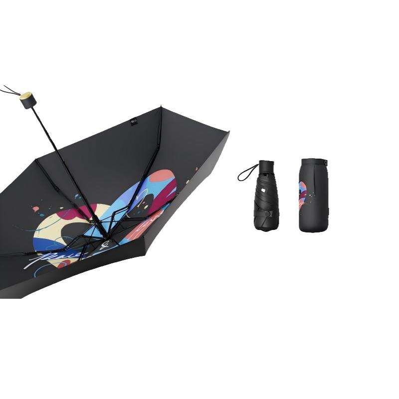 Beneunder Fun Series 5-Folding Umbrella Love and Peace