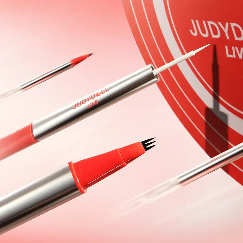 Judydoll Dual-ended Triple-Prong Liquid Eyebrow Pen #01 Grey Brown