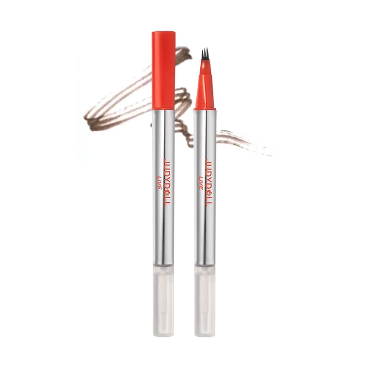 Judydoll Dual-ended Triple-Prong Liquid Brow Pen #02 Dark Brown