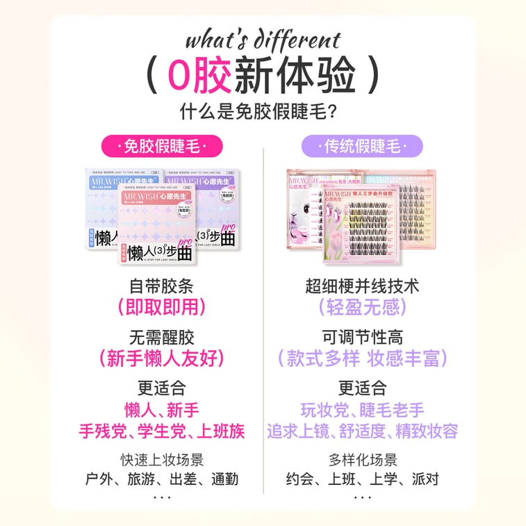 MR.Wish Glue-free Eyelash Removal-free # ABA Upgrade