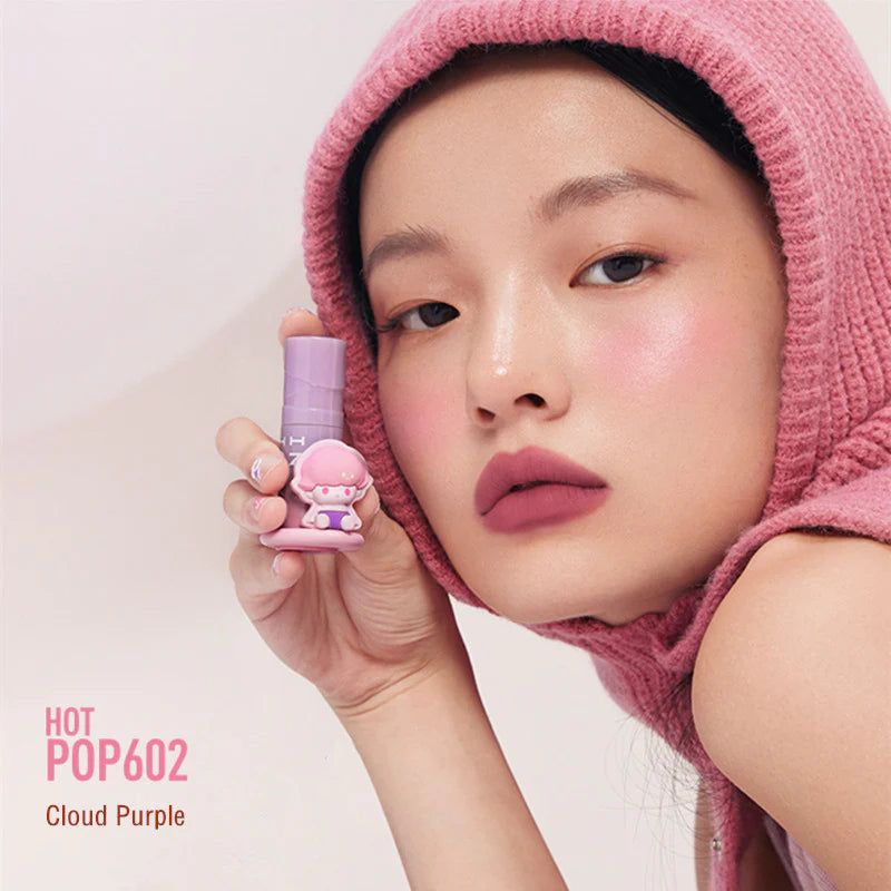 INTO YOU POP MART Airy Velvet Matte Lip Mud #POP602 CLOUD PURPLE 1.8g