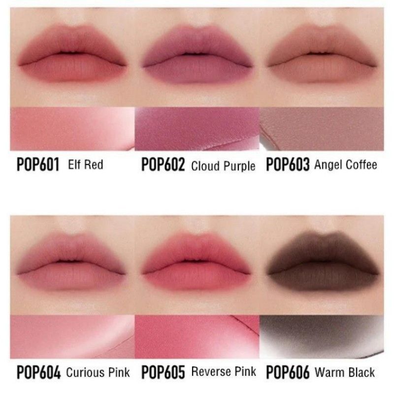 INTO YOU POP MART Airy Velvet Matte Lip Mud #POP604 Courious Pink