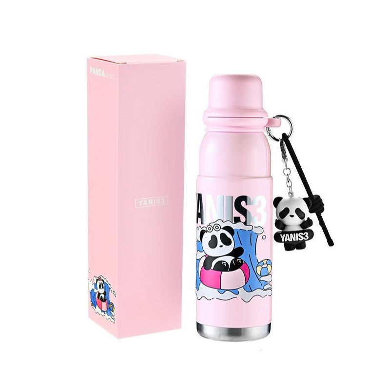 Yanis3 Panda Sports Insulated Bottle YD003-600 Pink 600ml