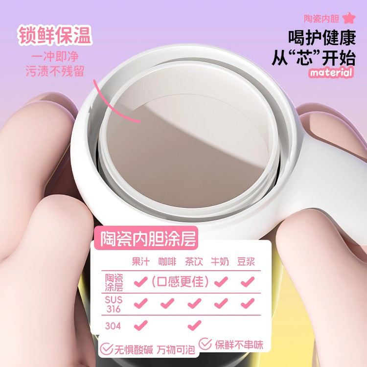 Yanis3 Panda Jumbo Dual-Drink Coffee Cup SY012-1000 Pink 1000ml