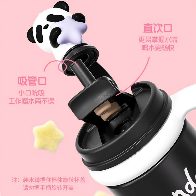 Yanis3 Panda Jumbo Dual-Drink Coffee Cup SY012-1000 Pink 1000ml