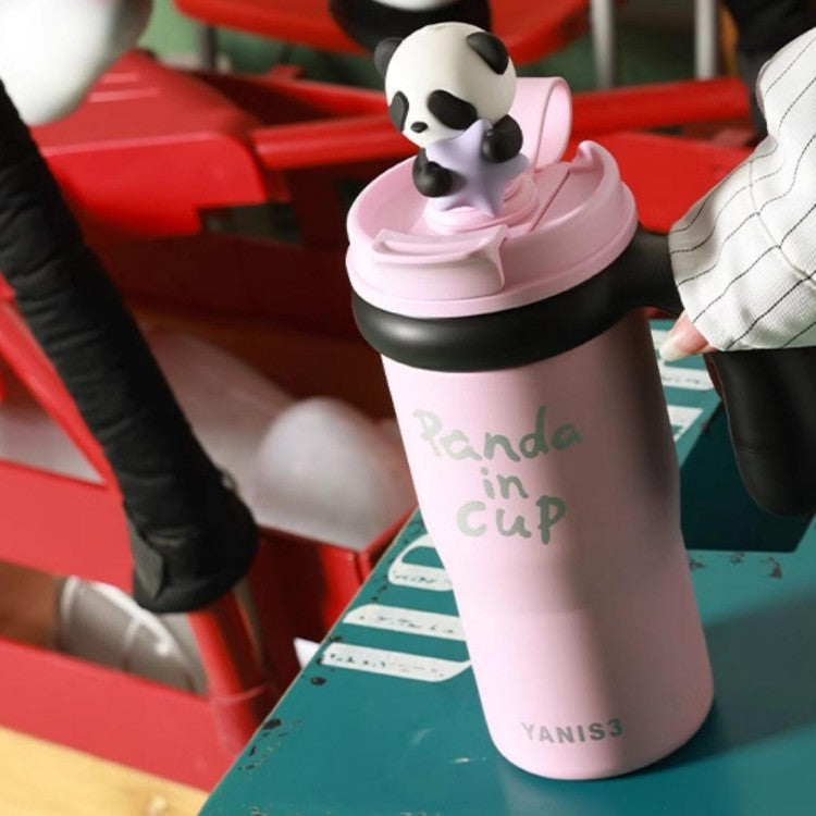 Yanis3 Panda Jumbo Dual-Drink Coffee Cup SY012-1000 Pink 1000ml