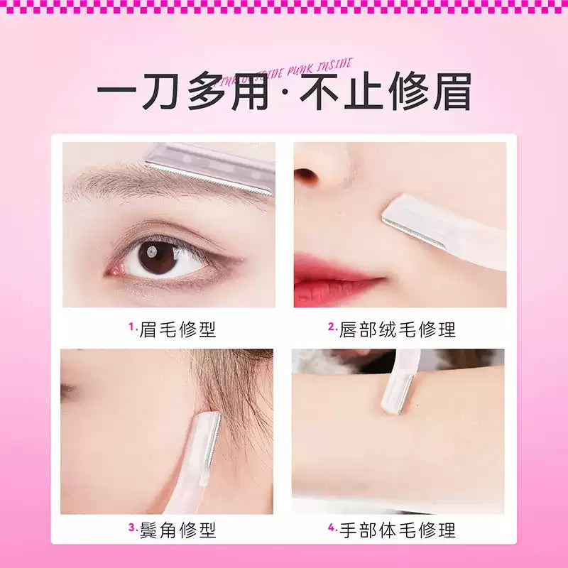 Arrebol Pink Punk Safe Eyebrow Razor Trimmer Set