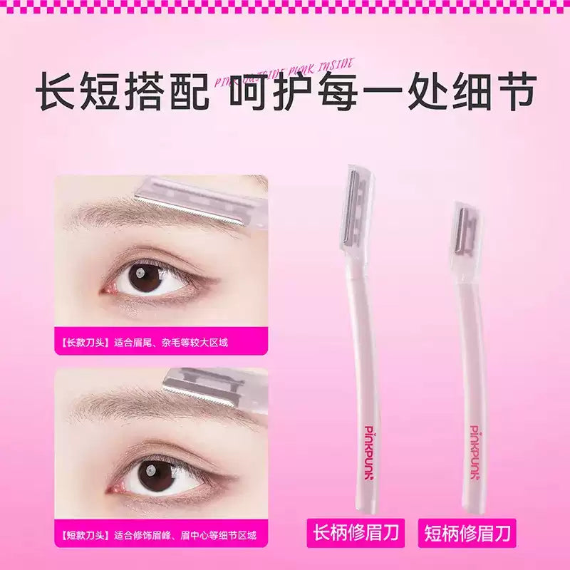Arrebol Pink Punk Safe Eyebrow Razor Trimmer Set