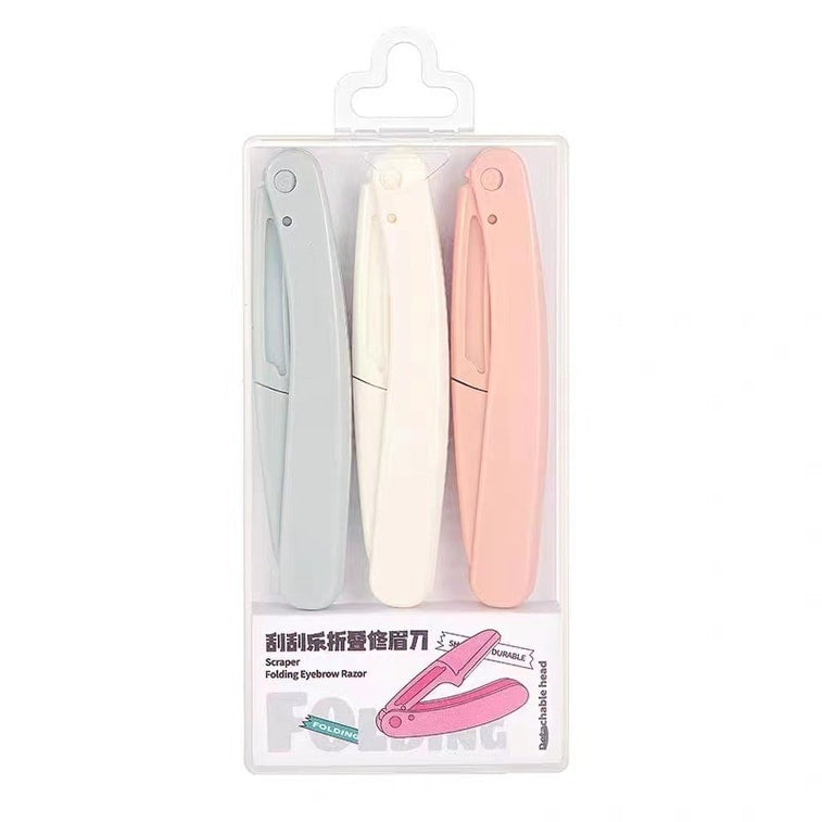 Gecomo Safety Folding Eyebrow Razor 3pcs